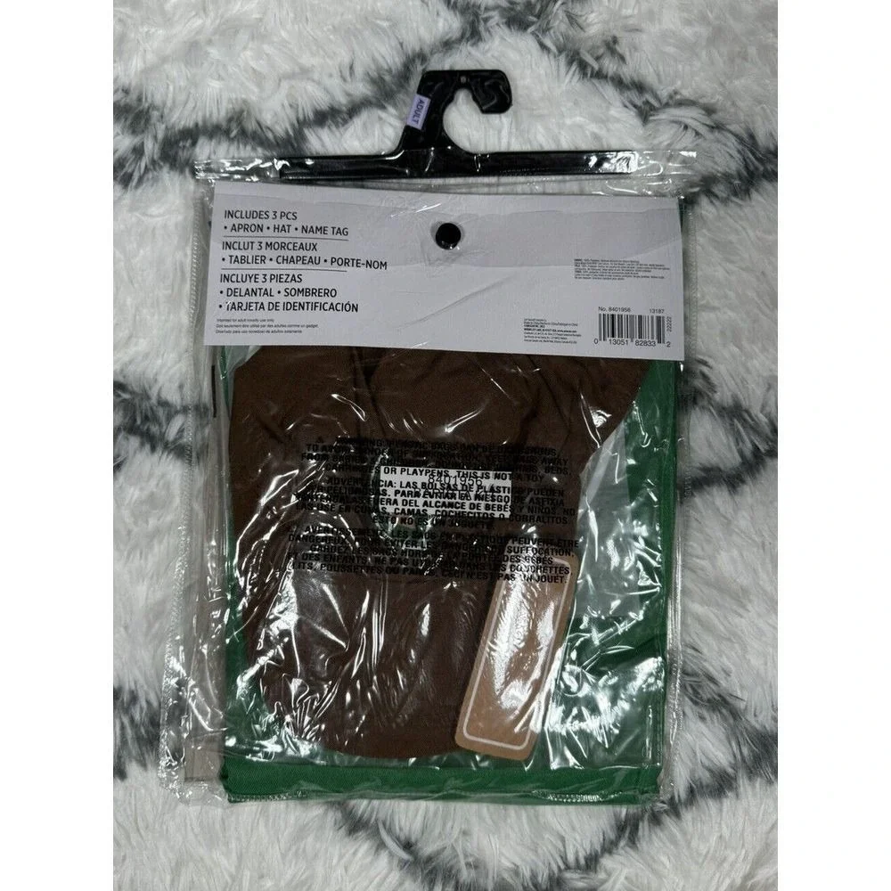 SUIT YOURSELF Coffee Barista Kit Apron Hat Halloween Costume Adult OSFA *NEW* - Picture 5 of 6